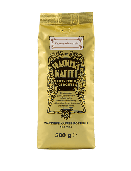 Wacker's Kaffee Espresso Guatemala in Goldtüte