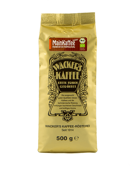 Wacker's Kaffee Mainkaffee Bio und Fair in Goldtüte