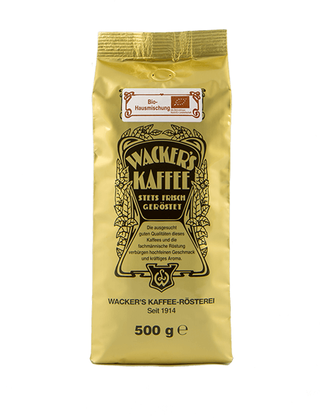 Wacker's Kaffee Bio Hausmischung in Goldtüte